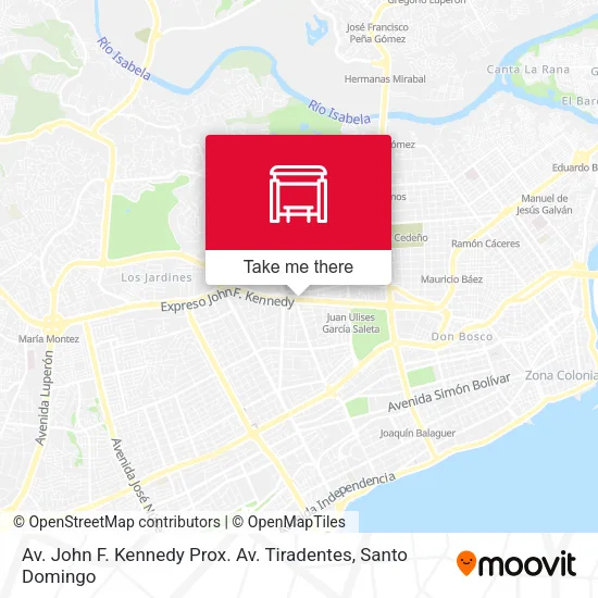 Mapa de Av. John F. Kennedy Prox. Av. Tiradentes