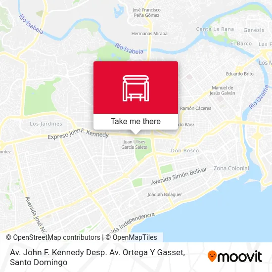 Mapa de Av. John F. Kennedy Desp. Av. Ortega Y Gasset