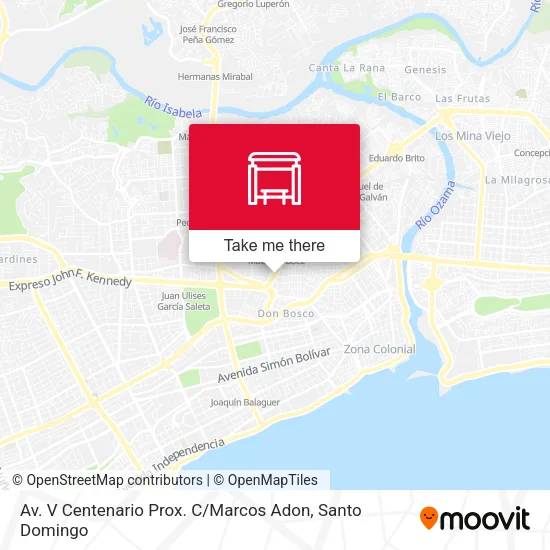 Av. V Centenario Prox. C / Marcos Adon map