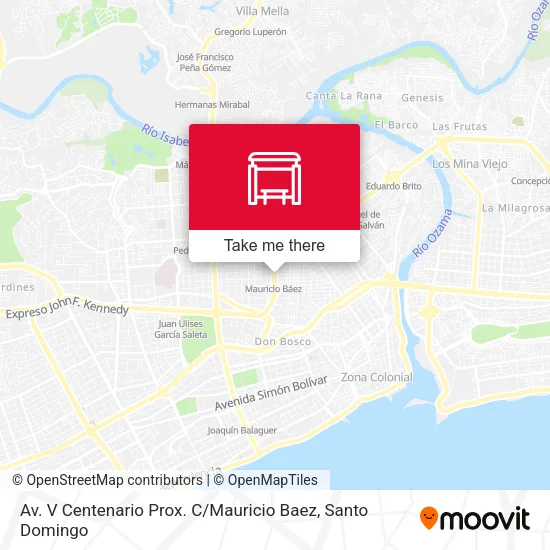 Mapa de Av. V Centenario Prox. C / Mauricio Baez