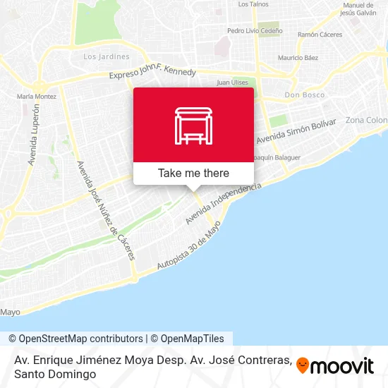 Av. Enrique Jiménez Moya Desp. Av. José Contreras map