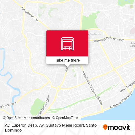 Mapa de Av. Luperón Desp. Av. Gustavo Mejia Ricart