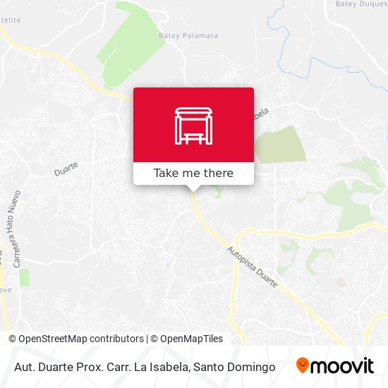 Mapa de Aut. Duarte Prox. Carr. La Isabela