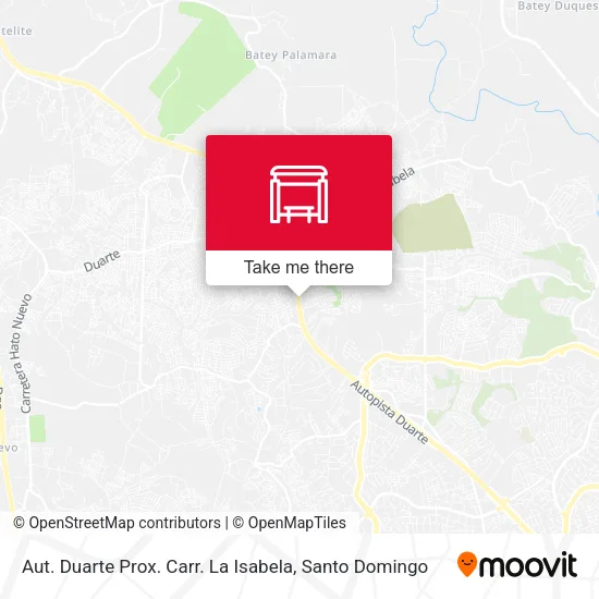 Mapa de Aut. Duarte Prox. Carr. La Isabela