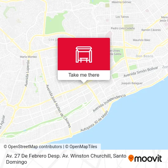 Mapa de Av. 27 De Febrero Desp. Av. Winston Churchill