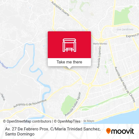 Av. 27 De Febrero Prox. C / Maria Trinidad Sanchez map