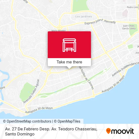 Mapa de Av. 27 De Febrero Desp. Av. Teodoro Chasseriau