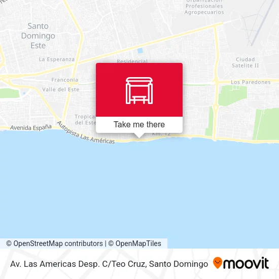 Mapa de Av. Las Americas Desp. C / Teo Cruz