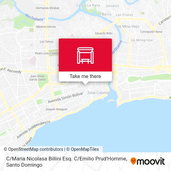 C / Maria Nicolasa Billini Esq. C / Emilio Prud'Homme map
