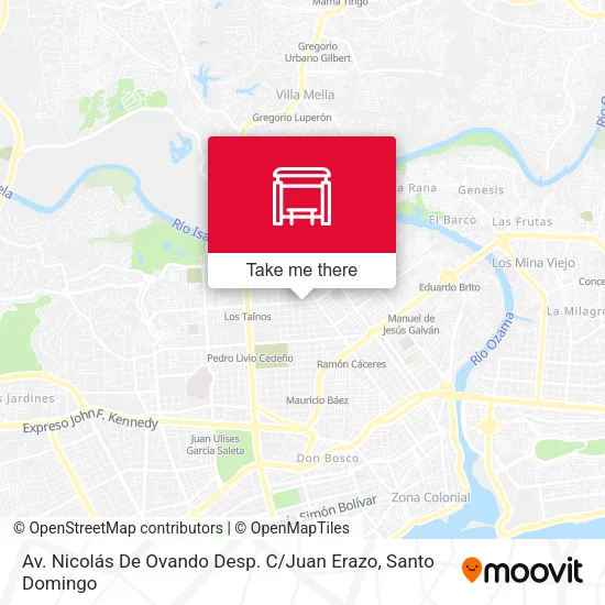 Mapa de Av. Nicolás De Ovando Desp. C / Juan Erazo