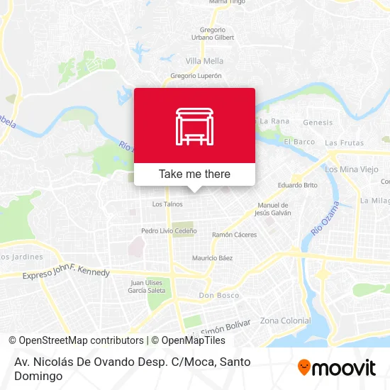 Mapa de Av. Nicolás De Ovando Desp. C / Moca