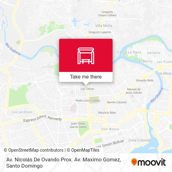 Mapa de Av. Nicolás De Ovando Prox. Av. Maximo Gomez