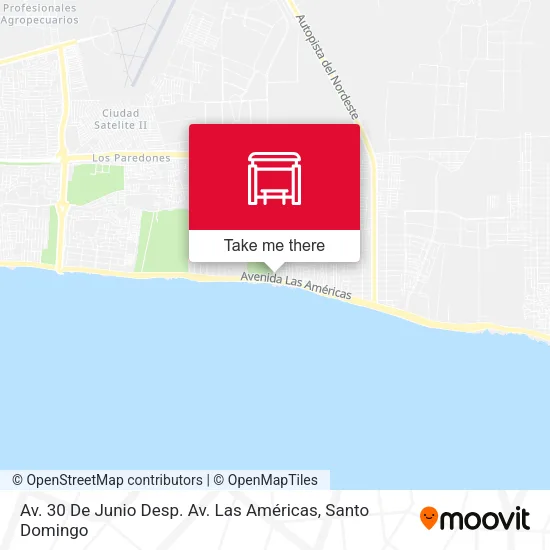 Mapa de Av. 30 De Junio Desp. Av. Las Américas