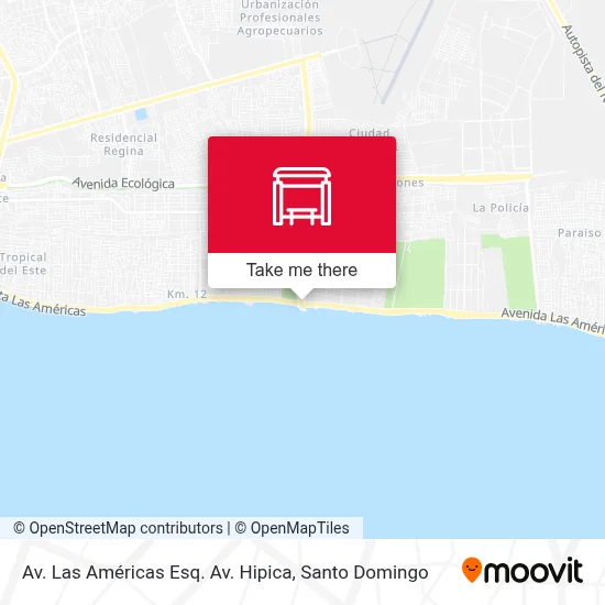 Av. Las Américas Esq. Av. Hipica map