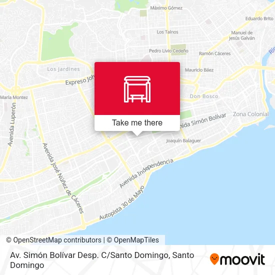 Mapa de Av. Simón Bolívar Desp. C / Santo Domingo