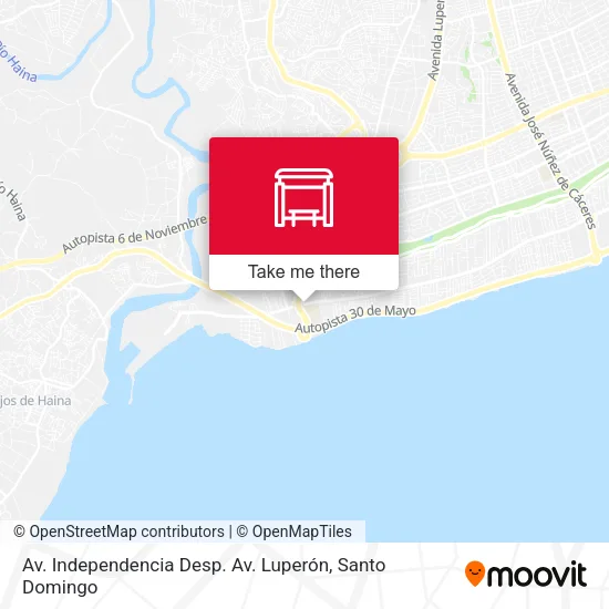 Mapa de Av. Independencia Desp. Av. Luperón