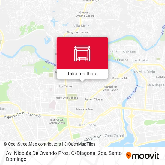 Mapa de Av. Nicolás De Ovando Prox. C / Diagonal 2da