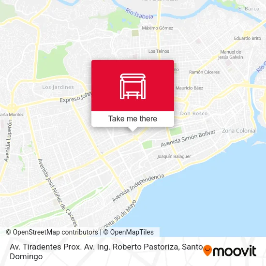 Mapa de Av. Tiradentes Prox. Av. Ing. Roberto Pastoriza