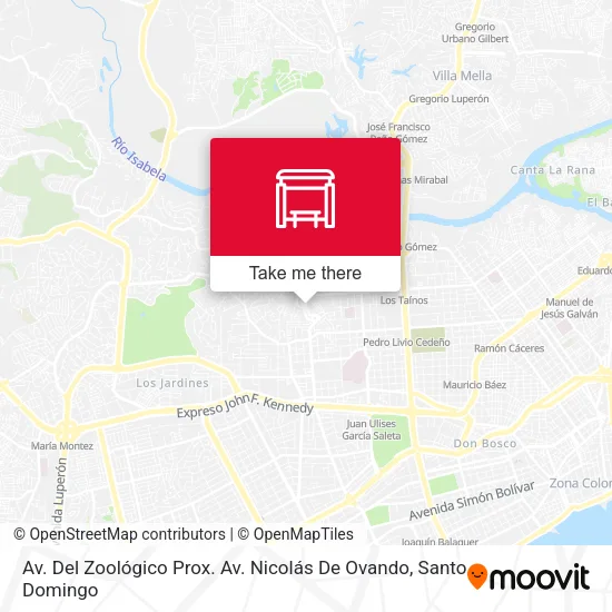 Mapa de Av. Del Zoológico Prox. Av. Nicolás De Ovando