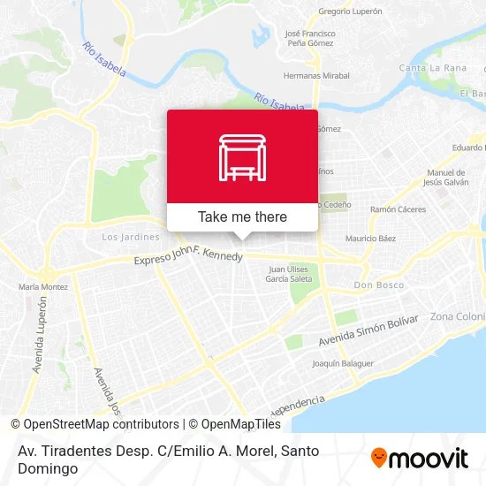 Mapa de Av. Tiradentes Desp. C / Emilio A. Morel