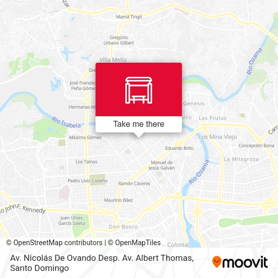 Mapa de Av. Nicolás De Ovando Desp. Av. Albert Thomas