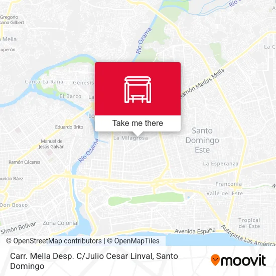 Mapa de Carr. Mella Desp. C / Julio Cesar Linval
