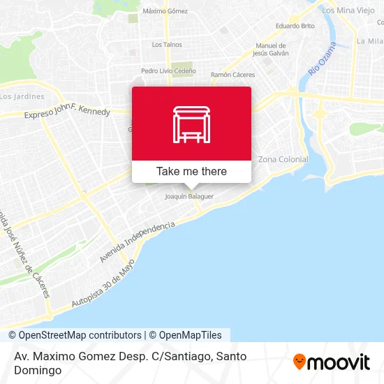 Av. Maximo Gomez Desp. C / Santiago map