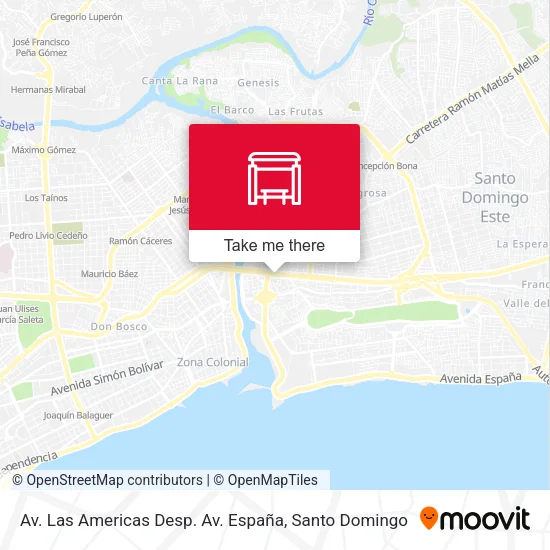 Mapa de Av. Las Americas Desp. Av. España