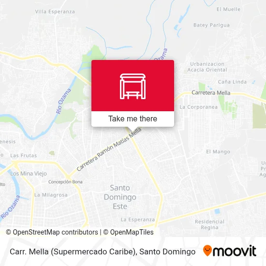 Mapa de Carr. Mella (Supermercado Caribe)