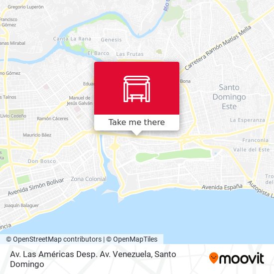 Av. Las Américas Desp. Av. Venezuela map