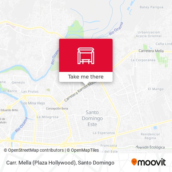 Mapa de Carr. Mella (Plaza Hollywood)