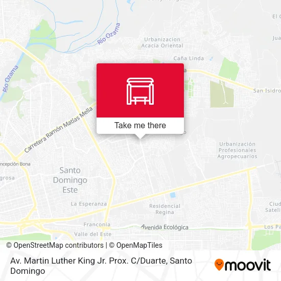Av. Martin Luther King Jr. Prox. C / Duarte map