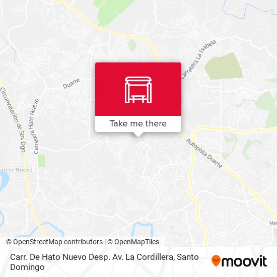 Carr. De Hato Nuevo Desp. Av. La Cordillera map