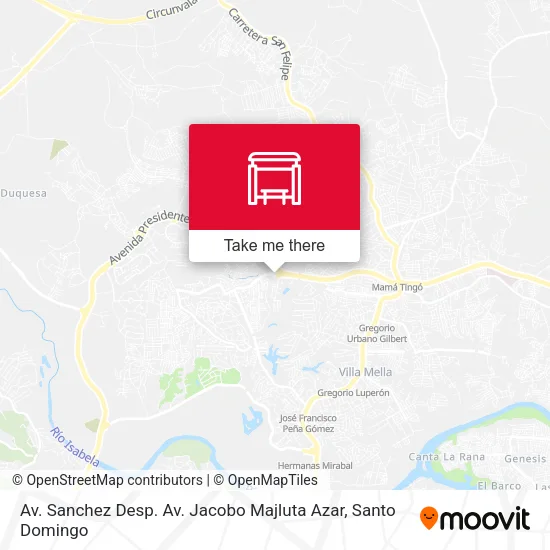 Mapa de Av. Sanchez Desp. Av. Jacobo Majluta Azar