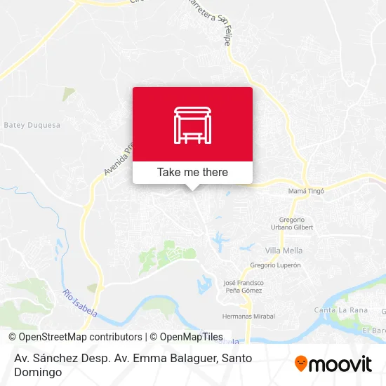 Mapa de Av. Sánchez Desp. Av. Emma Balaguer