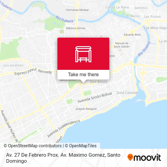 Mapa de Av. 27 De Febrero Prox. Av. Maximo Gomez