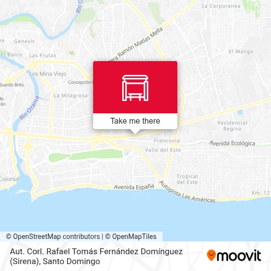 Mapa de Aut. Corl. Rafael Tomás Fernández Domínguez (Sirena)