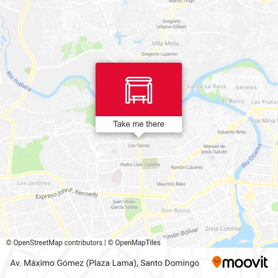Mapa de Av. Máximo Gómez (Plaza Lama)