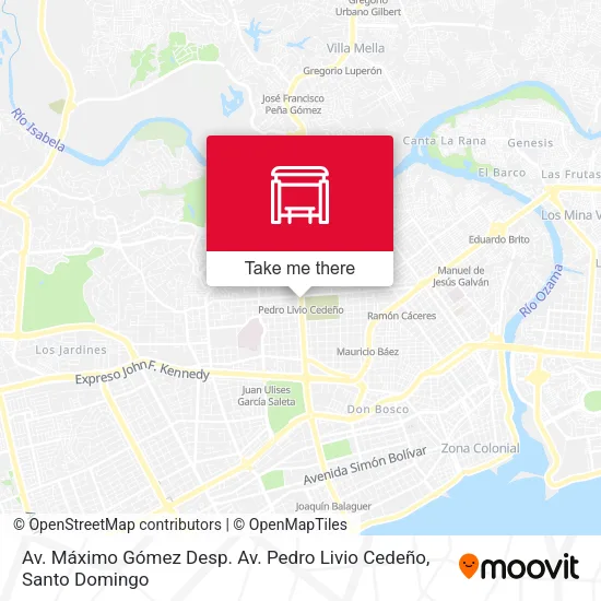 Mapa de Av. Máximo Gómez Desp. Av. Pedro Livio Cedeño