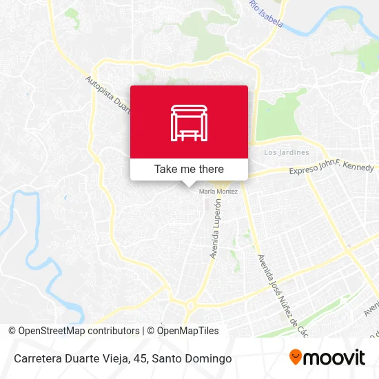 Mapa de Carretera Duarte Vieja, 45