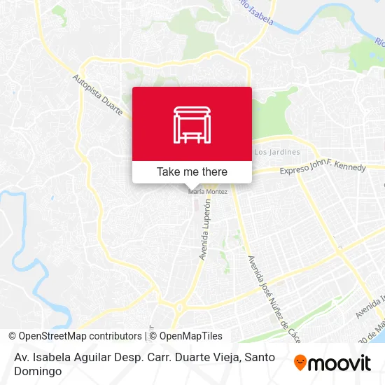 Av. Isabela Aguilar Desp. Carr. Duarte Vieja map