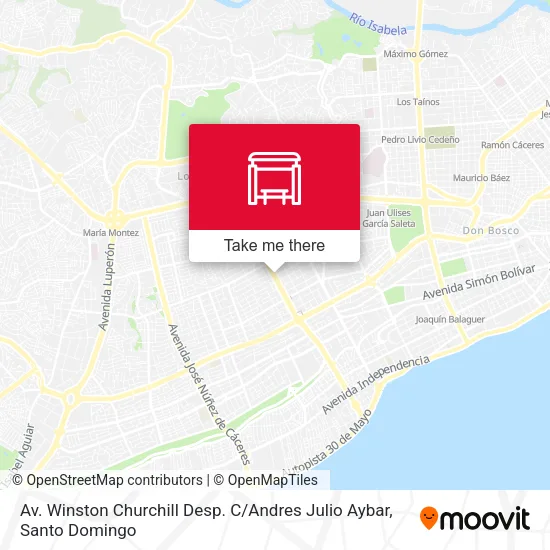 Mapa de Av. Winston Churchill Desp. C / Andres Julio Aybar