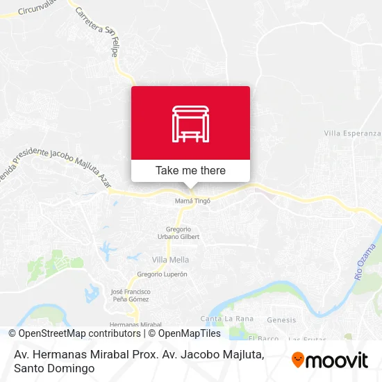 Mapa de Av. Hermanas Mirabal Prox. Av. Jacobo Majluta