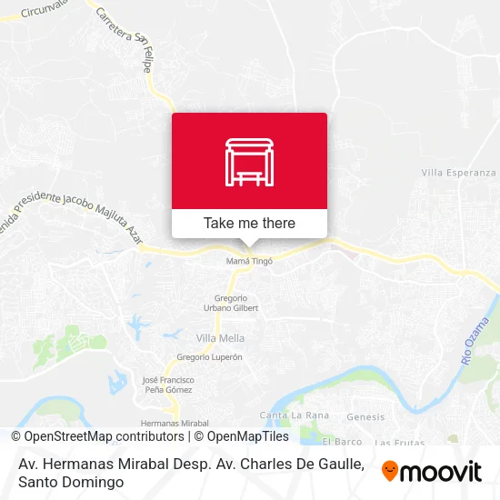 Mapa de Av. Hermanas Mirabal Desp. Av. Charles De Gaulle