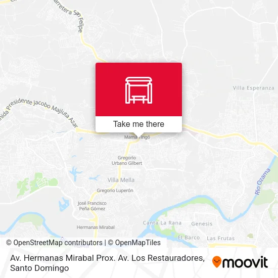 Mapa de Av. Hermanas Mirabal Prox. Av. Los Restauradores