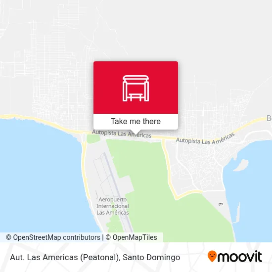Aut. Las Americas (Peatonal) map