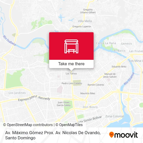 Mapa de Av. Máximo Gómez Prox. Av. Nicolas De Ovando