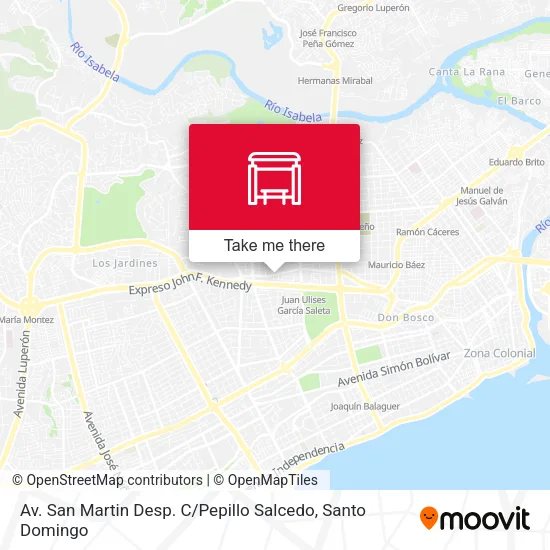 Mapa de Av. San Martin Desp. C / Pepillo Salcedo