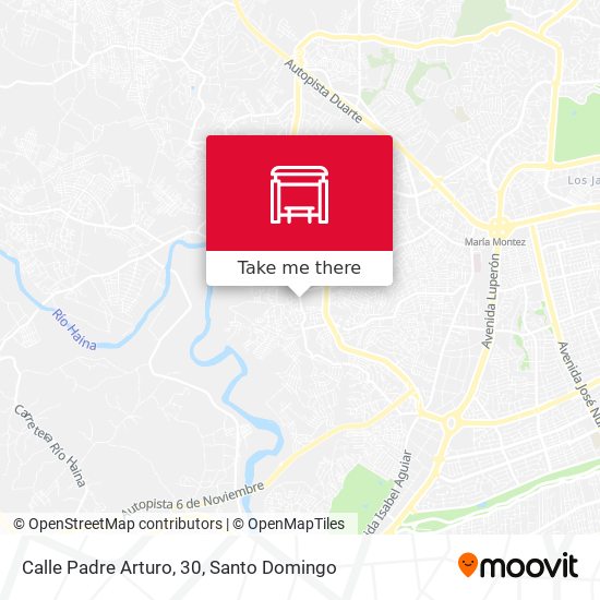 How to get to Calle Padre Arturo, 30 in Santo Domingo by Bus?