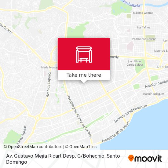 Av. Gustavo Mejía Ricart Desp. C / Bohechio map